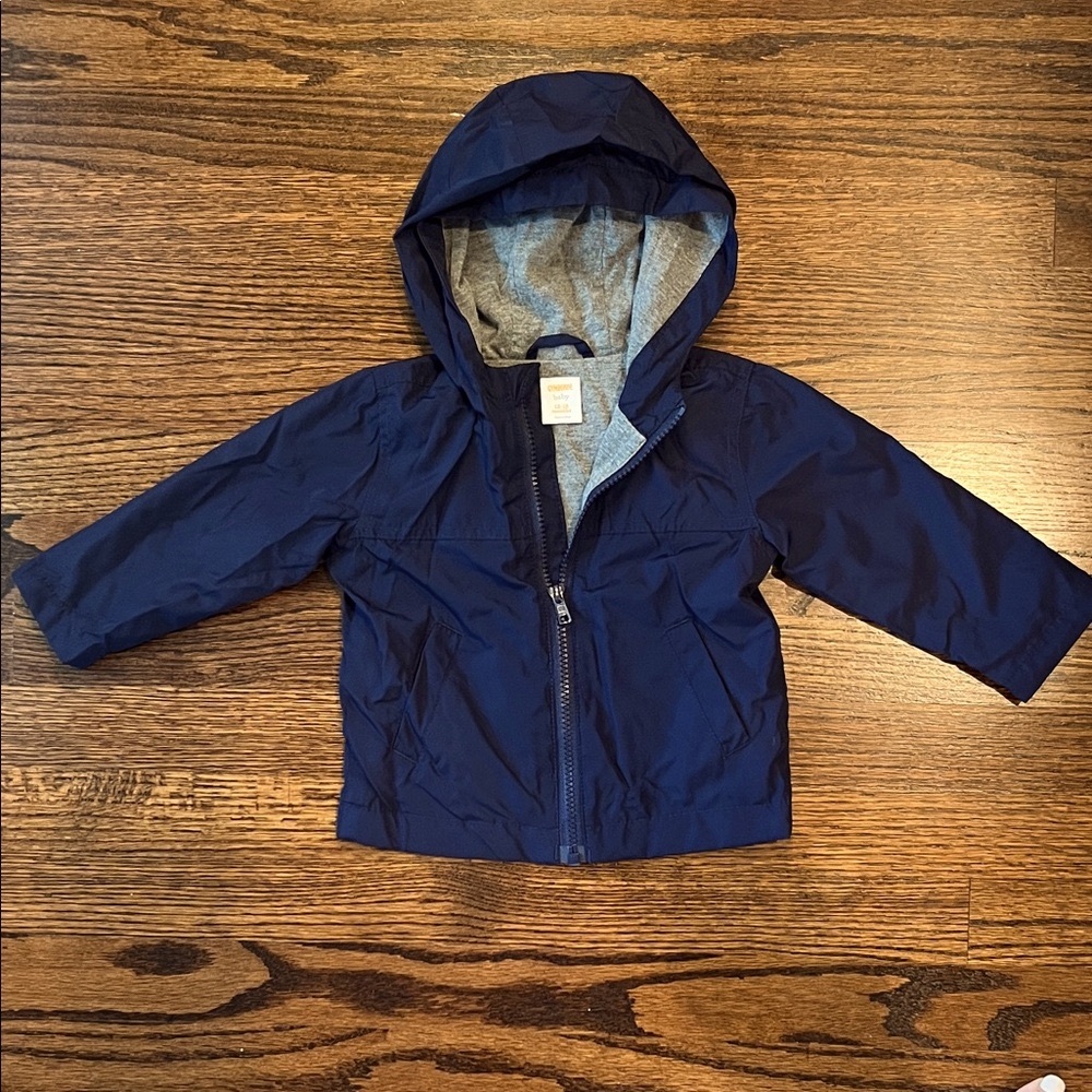 NWOT Gymboree Dark Blue Kids Raincoat with Hood